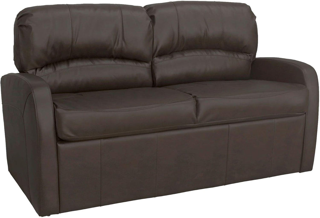 RecPro Charles Collection 60' RV Jack Knife Sofa w/Arms | Sleeper Sofa | Couch | Living Room (Slideout) Furniture | Camper | Chestnut