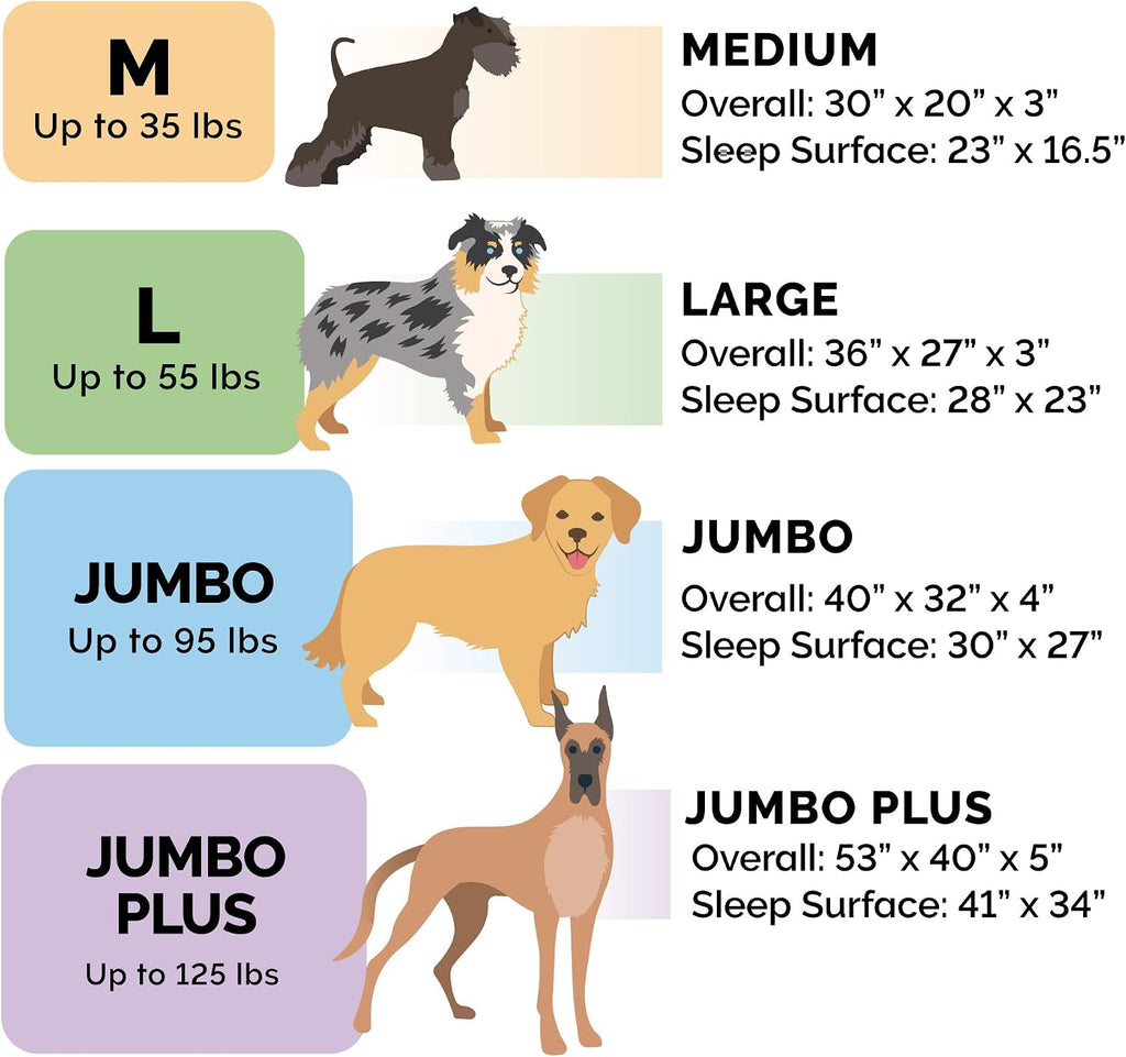 Furhaven Cooling Gel Dog Bed for Large Dogs w/ Removable Bolsters & Washable Cover, For Dogs Up to 125 lbs - Plush & Suede Sofa - Almondine, Jumbo Plus/XXL