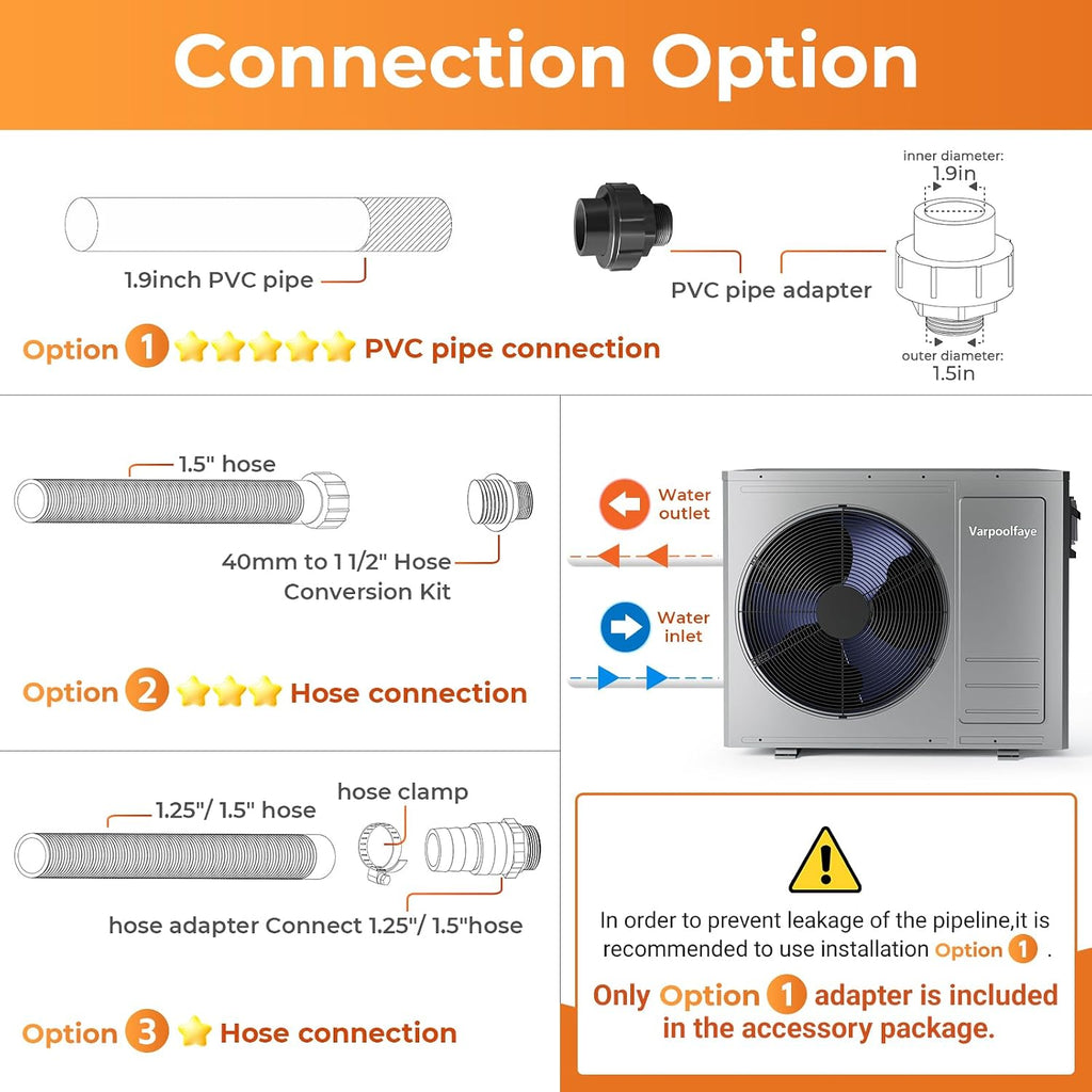 35100 BTU Electric Pool Heater for Inground Pool 10000 Gallon Above Ground Pool Heater Swimming Pool Heater Pump Heating or Cooling WiFi Control Schedule 220V 60HZ