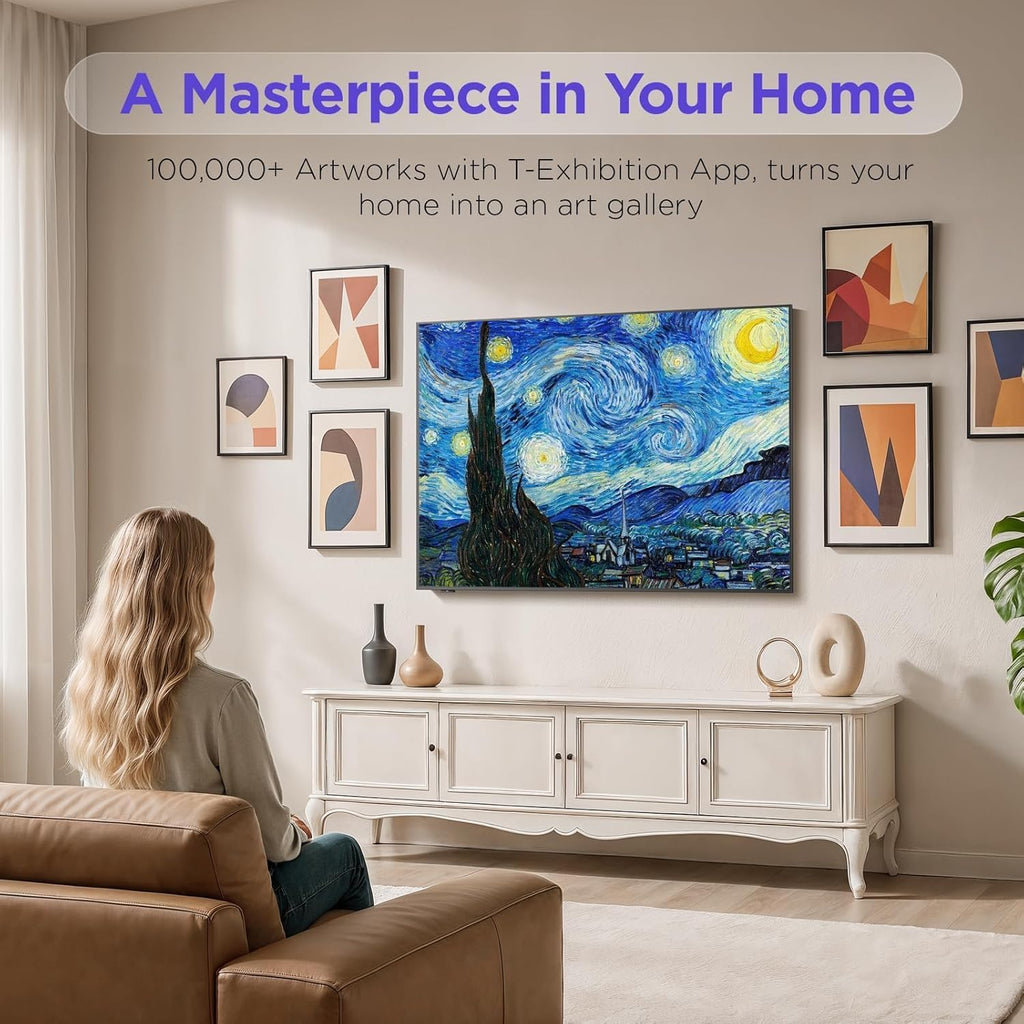 iFFALCON 55-Inch Class QLED 4K F75 Smart TV, Ultra-Slim 1.1'' Floating Picture Frame TV, Seamless Wall-Mount Installation | Dolby Vision IQ, 144Hz, Google TV, Alexa | Works w/Legacy Devices