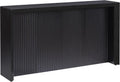Henn&Hart 56' Fluted Wooden Rectangular Console Table Ribbed Entryway Table, Sofa Table for Entryway, Living Room, Couch, Hallway, or Office, Natural Black