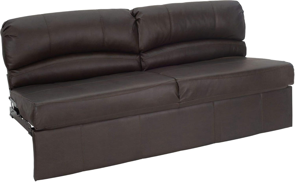 RecPro Charles RV Jackknife Sofa | Love Seat | Sleeper Sofa | Length Options 62', 68', 72' (68 Inch, Chestnut)