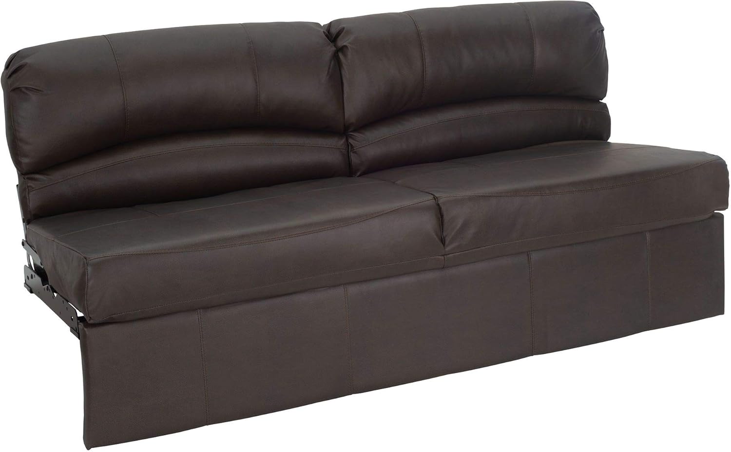 RecPro Charles RV Jackknife Sofa | Love Seat | Sleeper Sofa | Length Options 62', 68', 72' (68 Inch, Chestnut)