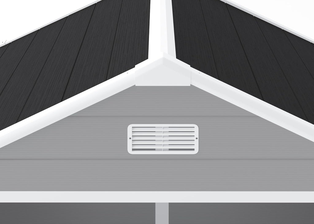 YOPTO 6x5 FT Resin Outdoor Storage Shed with Floor, All-Weather Plastic Shed with Lockable Doors, Window & Vents, Utility Plastic Tool Shed Storage House for Backyard, Patio, Light Grey