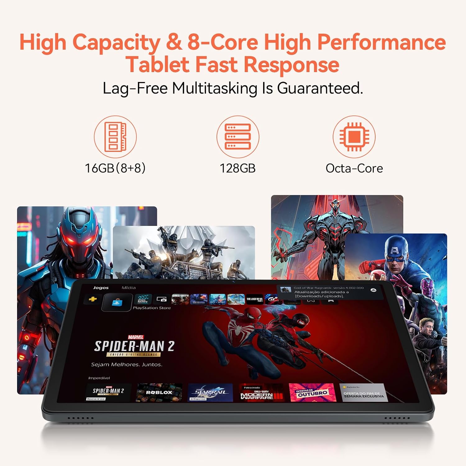 2026 Latest 11 Inch Tablet Android 15 Tablets with Octa Core Processor 16GB RAM 128GB ROM 1TB Expand Tablet with 7000mAh Battery, 21MP Camera, FHD Screen, GPS, 5G WiFi+2.4G WiFi, Deal Speaker, BT 5.0