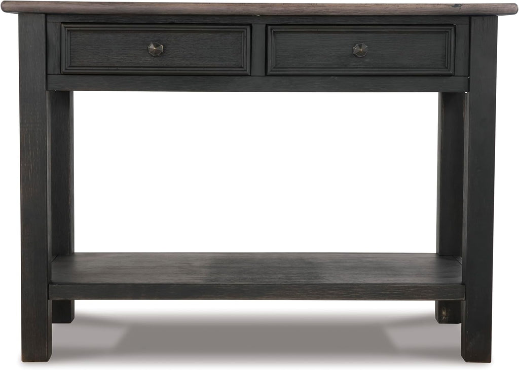 Signature Design by Ashley Tyler Creek Modern Farmhouse Sofa Table, Brown & Black