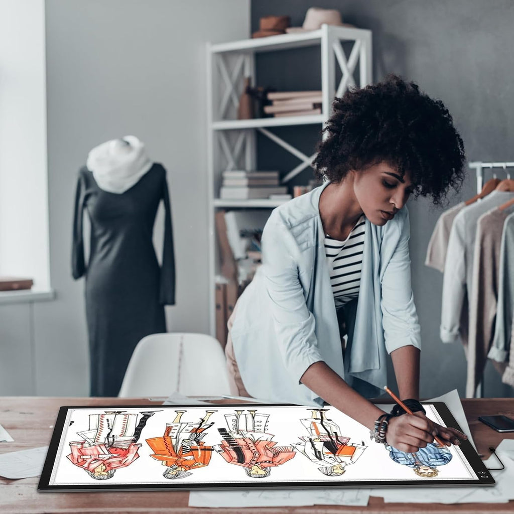 TOHETO Rechargeable A1 Light Pad 35.4'x23.6', Extra Large LED Light Board for Diamond Painting, 3-Color Modes Light Box, Diamond Art Light Table, Lightbox for Tracing and Drawing, Sketching, Artists