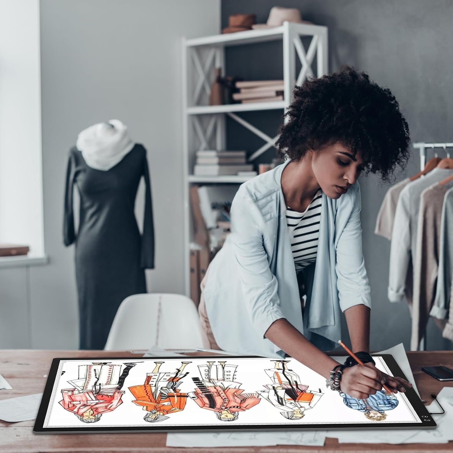 TOHETO Rechargeable A1 Light Pad 35.4'x23.6', Extra Large LED Light Board for Diamond Painting, 3-Color Modes Light Box, Diamond Art Light Table, Lightbox for Tracing and Drawing, Sketching, Artists