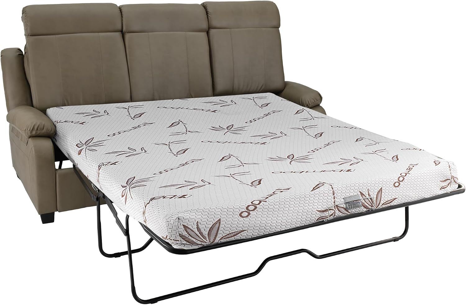 RecPro Charles Collection 80' RV Hide A Bed Loveseat | Memory Foam Mattress | RV Sleeper Sofa | Pull Out Couch | Putty