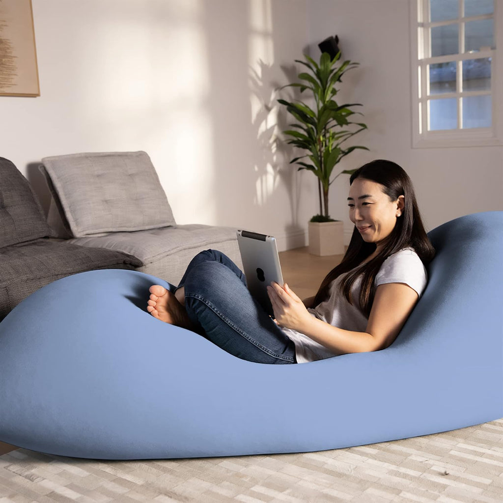 Yogibo Max 6 Foot Giant Bean Bag Chair Bed Lounger for Adults, Kids and Teens with Filling, Extra Large, Oversized, Big, Huge, Plush, Sensory Beanbag Couch Sofa Sack, Washable Cover, Rain