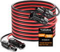Vansdon 2x100 Feet Solar Panel Extension Cable, 10AWG Solar Cable with Female and Male Waterproof Connectors for RV, Photovoltaic Systems (100FT Red + 100FT Black)