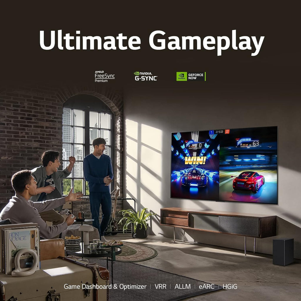 LG 55-Inch OLED C3 HDR 4K Smart OLED TV Bundle - 120 HZ Refresh Rate + UAX 4K HDMI 2.0 Cable + CPS 24 Months Protection and Streaming Kit with Alexa