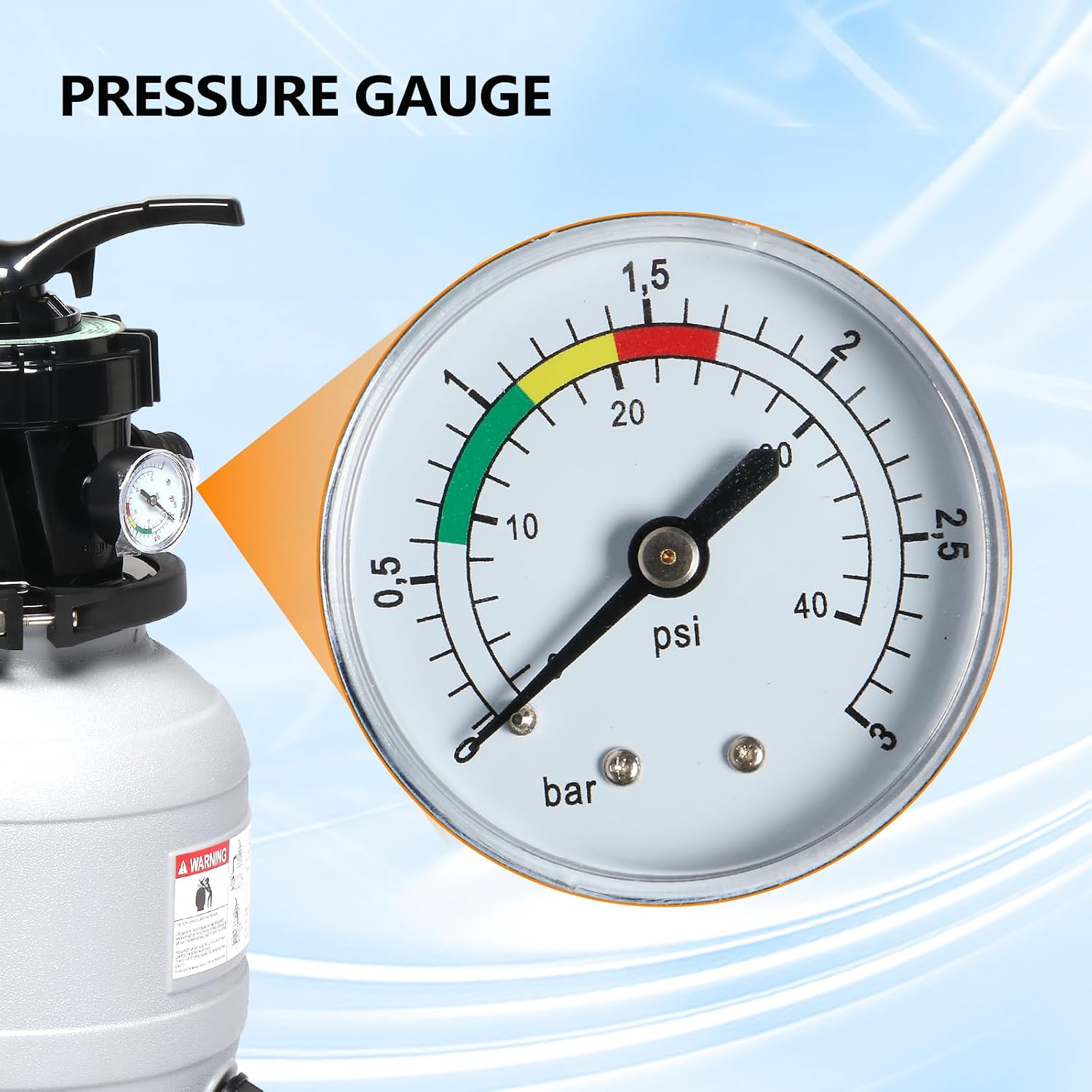 (24H Timer) VINGLI Sand Pool Filter 10in Tank With A 1/3HP Pool Pump 115V and Pool Filter Balls, Above Ground Swimming Pool Pump with Filter Basket,Max Flow Rate 2087GPH