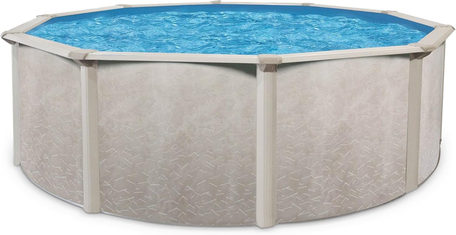 Aquarian Phoenix Round Above Ground Swimming Pool Only, 15' x 52' - Steel Frame with Galvanized Walls, Easy DIY Assembly for Outdoor or Backyard Setup, Accessories Sold Separately