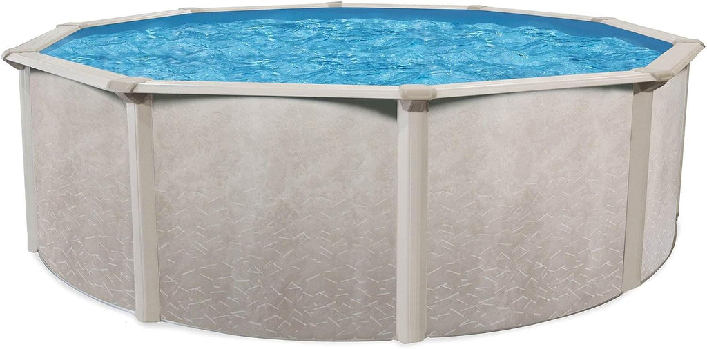 Aquarian Above Ground Pool Kit w/Pump & Leaf Skimmer, Phoenix Steel-Frame, 21', Transparent - Large Heavy-Duty Outdoor Family Swimming Pool for Backyard, Patio, and Yard