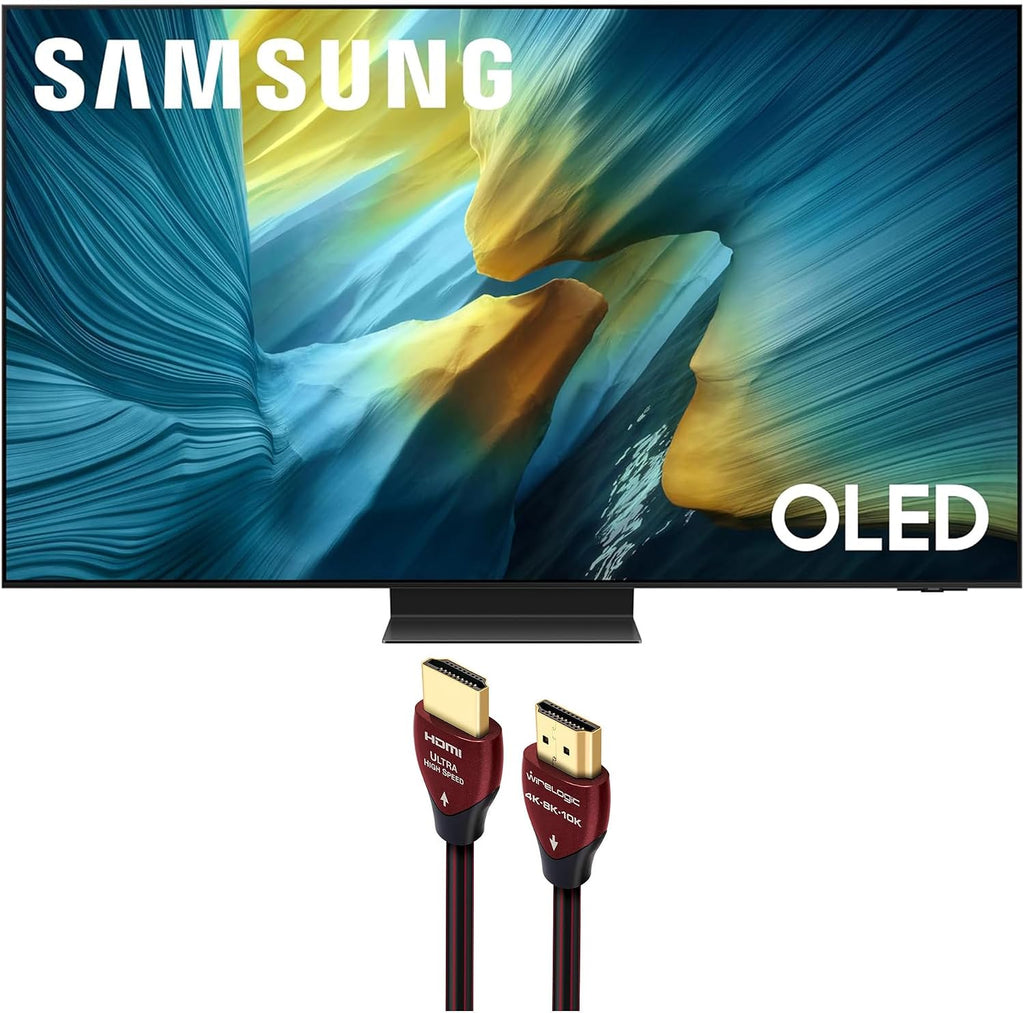 Samsung QN83S95FAEXZA 83 Inch OLED HDR Pro 4K Smart TV with a WireLogic Ruby 8ft Ultra High Speed 4K-8K-10K HDMI Cable (2025)