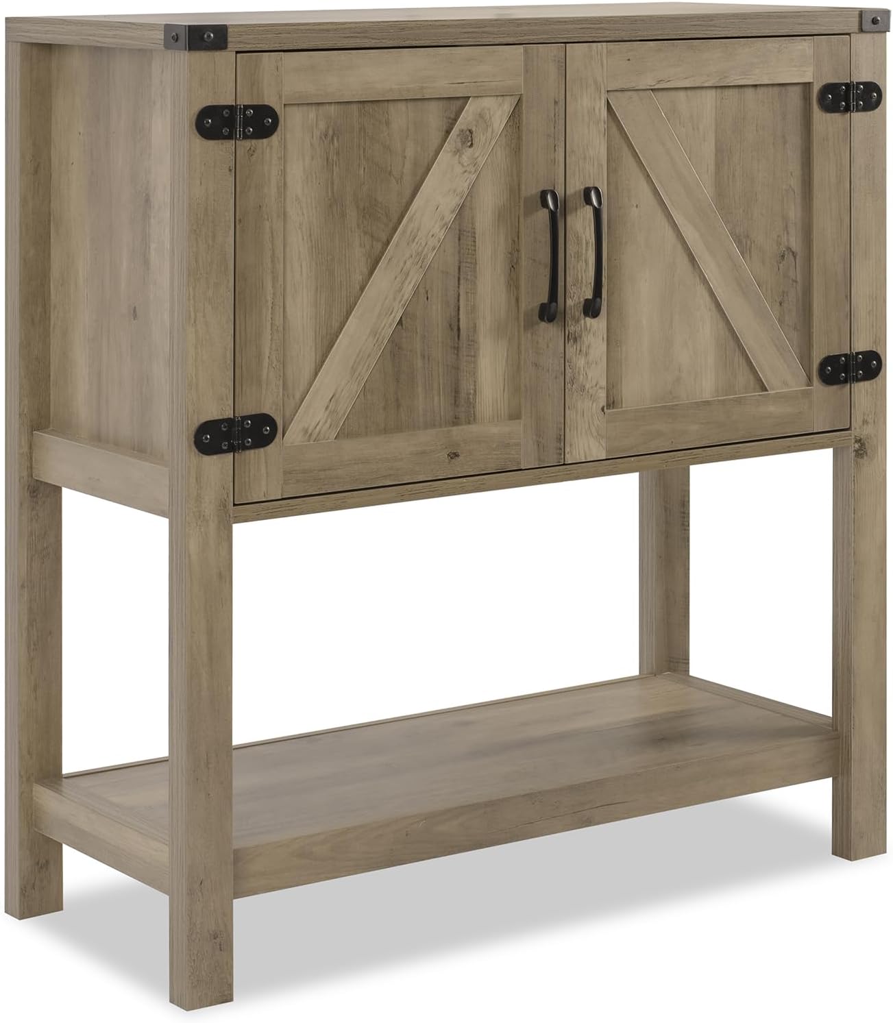 Mufico Sofa Table Console Table,Coffee Bar Cabinet,31.5 L x 13.8 D x 34.65 H Entryway Table with 2 Storage Cabinets,Farmhouse Foyer Table,Buffet Sideboard for Kitchen,Hallway (Rustic Brown)