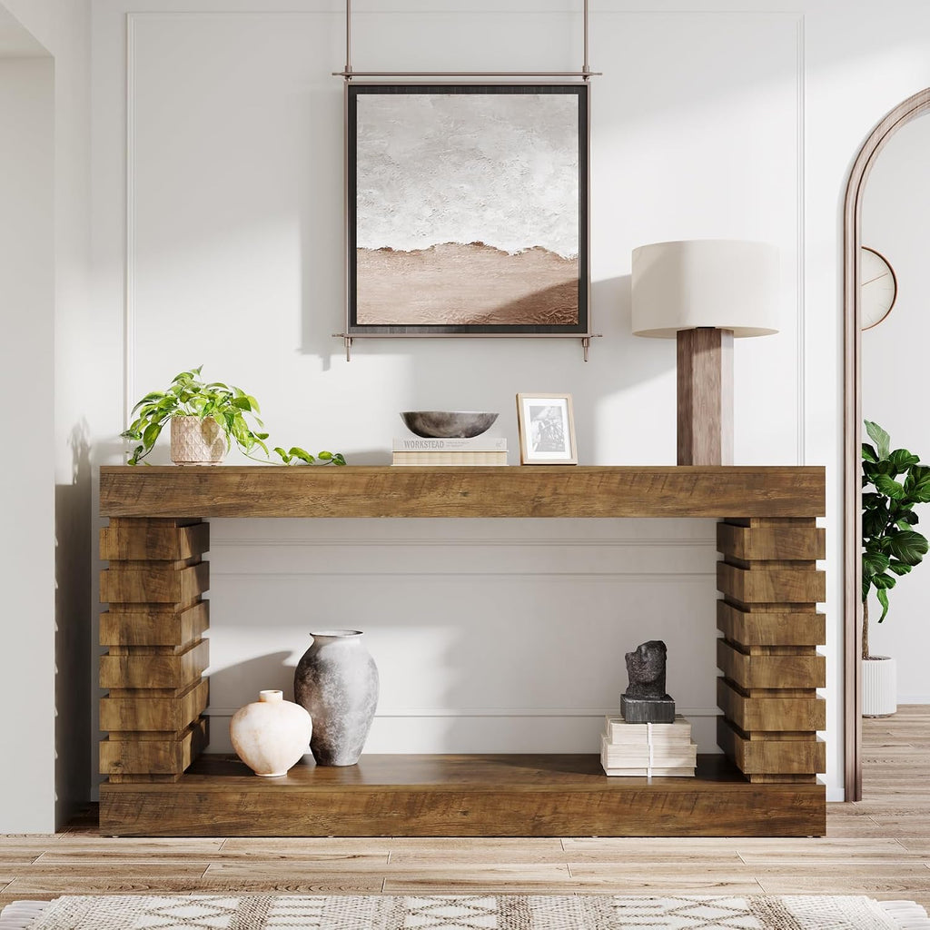 Tribesigns 70.8-Inch Long Console Table, Wood Entryway Table with Storage, Narrow Sofa Table Couch Table for Living Room Entryway Hallway | with Storage, Narrow, Couch Table, for Living Room, Entryway, Hallway