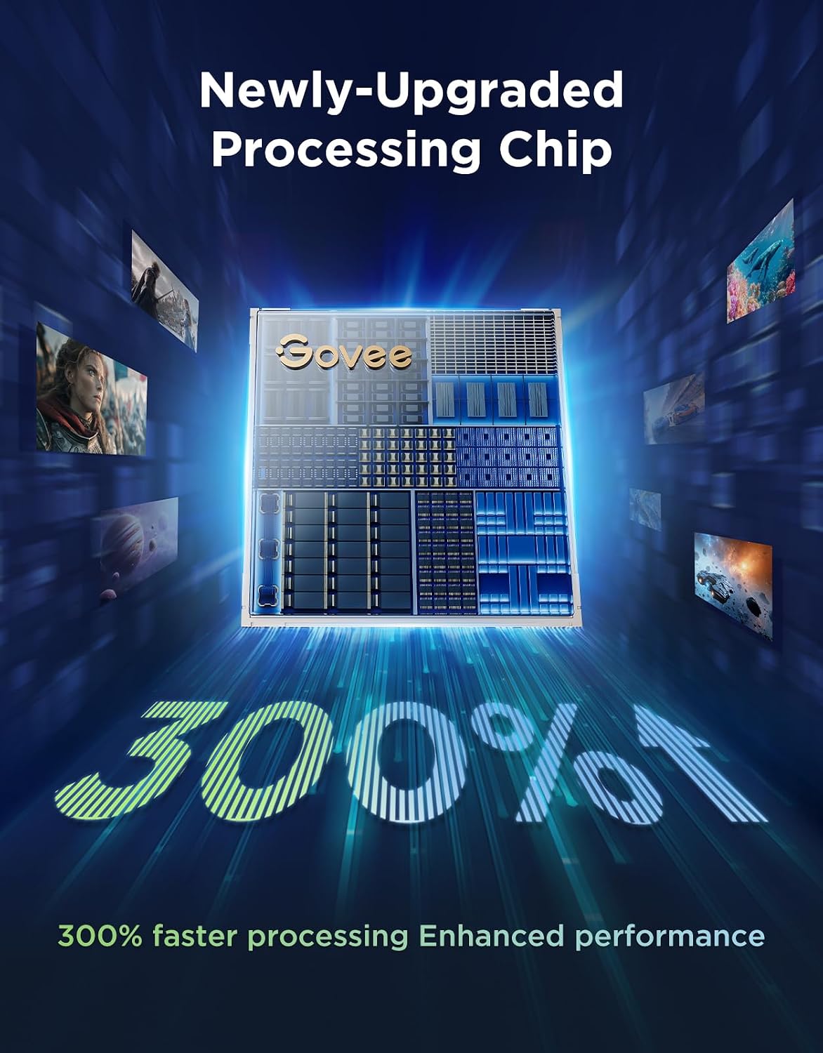 Govee TV Backlight 3 Pro with HDR Triple Camera, 11.8ft 5-in-1 RGBWWIC LED Strip Lights that Change with 55-65 Inch TVs, 75LEDs/m, Supports AI Filter, Smart App and Voice Control, DreamView Sync