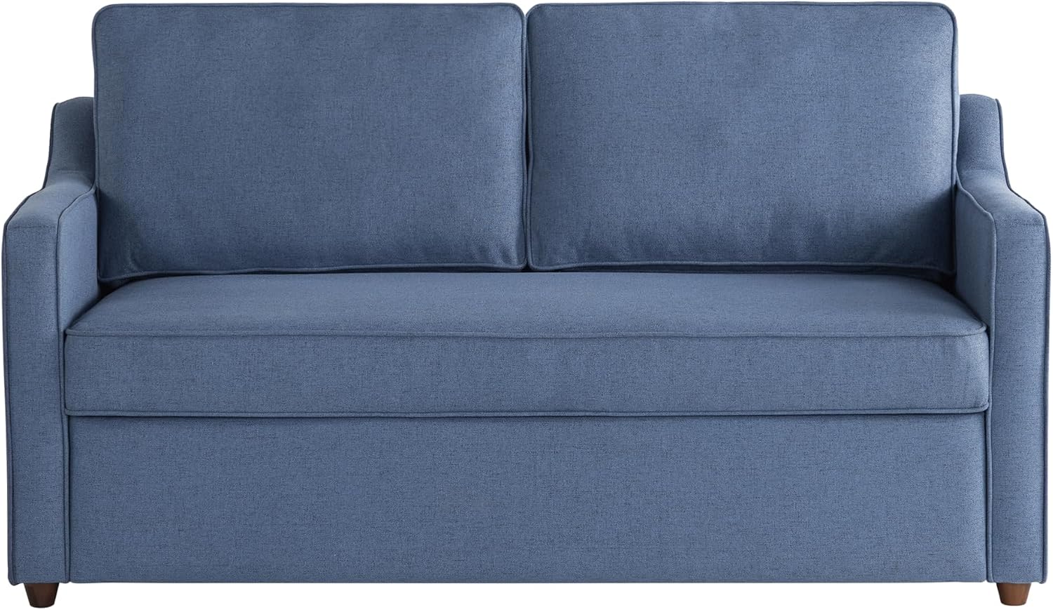 Serta® Corren 68.1' Queen Sized Convertible Sofa, Dream Coil® Comfort, Fingerguard® Pinch Point Protection, Sofa Chenille Fabric, Navy Blue