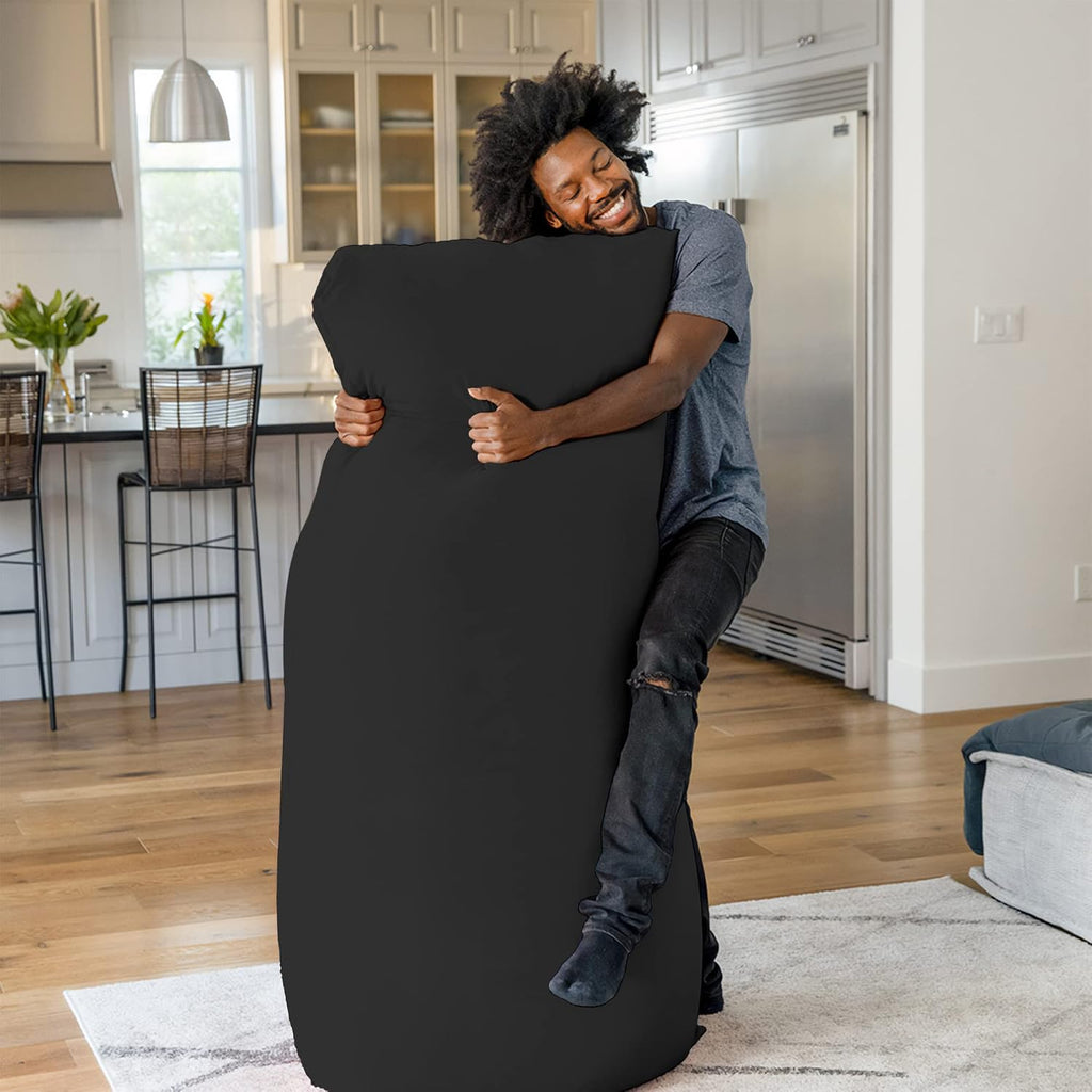 Yogibo Max 6-Foot Beanbag Chair, Bean Bag Couch with a Washable Outer Cover, Customer Favorite Cozy Sofa for Gaming, Reading, and Relaxing, Filled with Soft Micro-Beads, Dark Gray