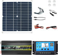 3000W/4000W 12V to 110V/220V Complete Inverter Solar Panel Kit 50A Controller + 50W12V Solar Panel Solar System Kit Home Grid System Solar Generator(800W,12V-110V)