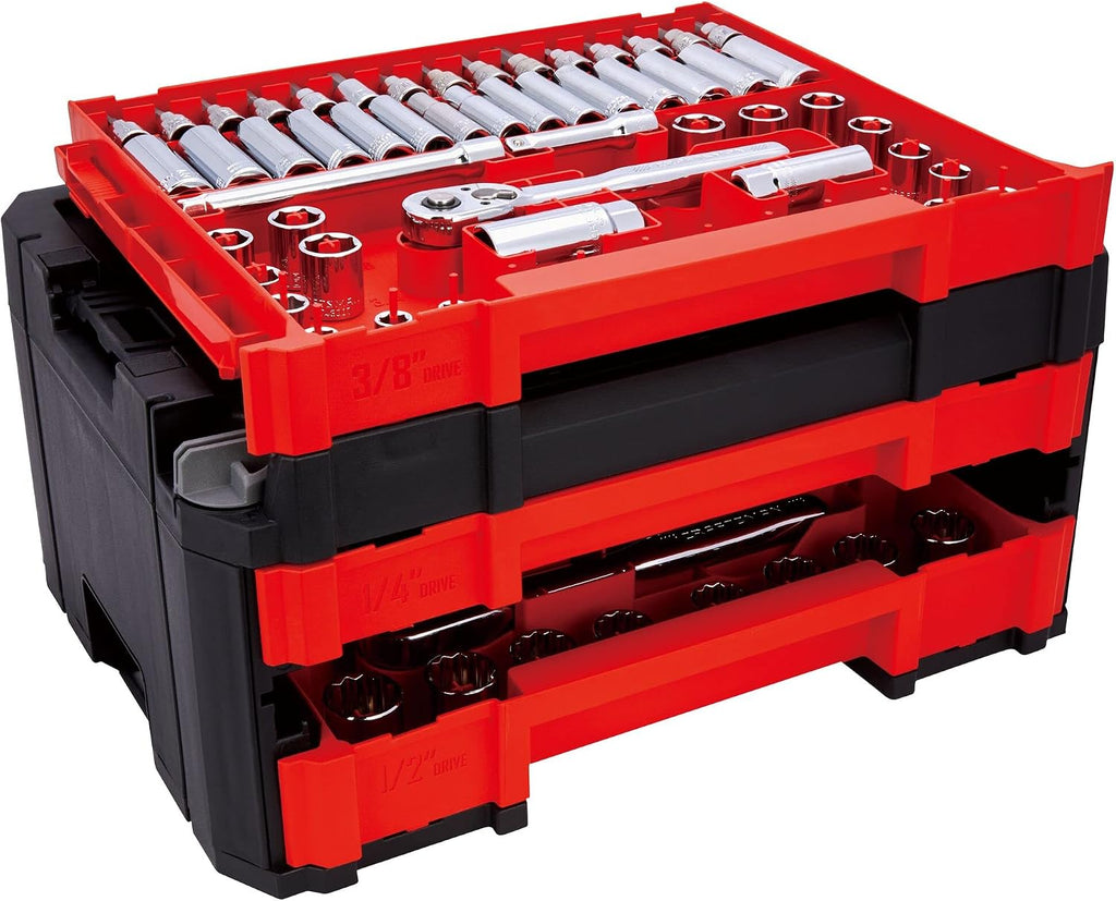 CRAFTSMAN Socket Set, 262-Piece Mechanic Tool Set, 1/4', 3/8', 1/2' Drive, SAE / Metric, (CMMT45307)