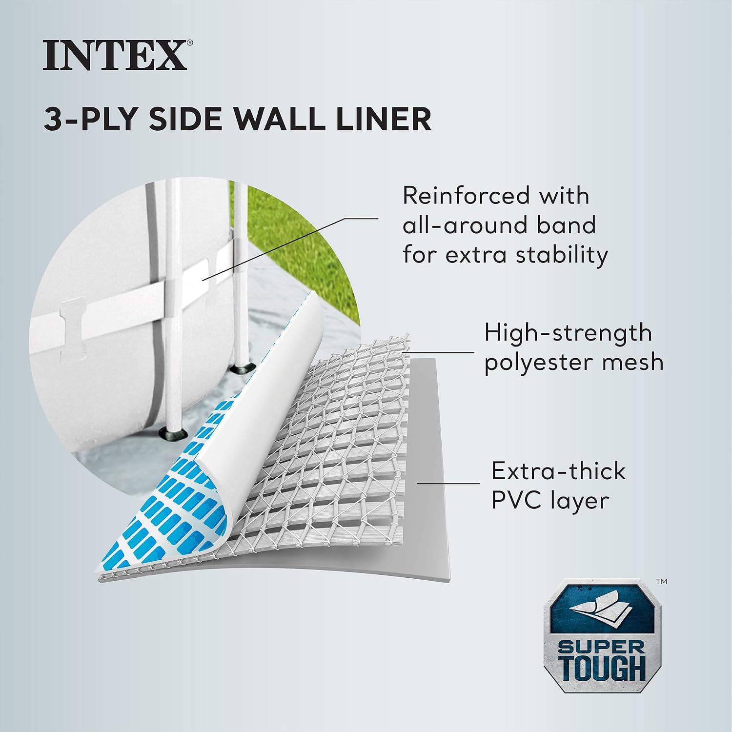 Intex Prism Frame 12 Foot x 30 Inch Round Above Ground Outdoor Swimming Pool Set for Backyards with 530 GPH Filter Pump and Steel Frame Pool Ladder