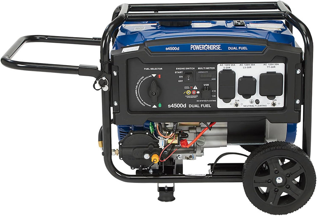 Powerhorse Portable Dual Fuel Generator, 4500 Watts
