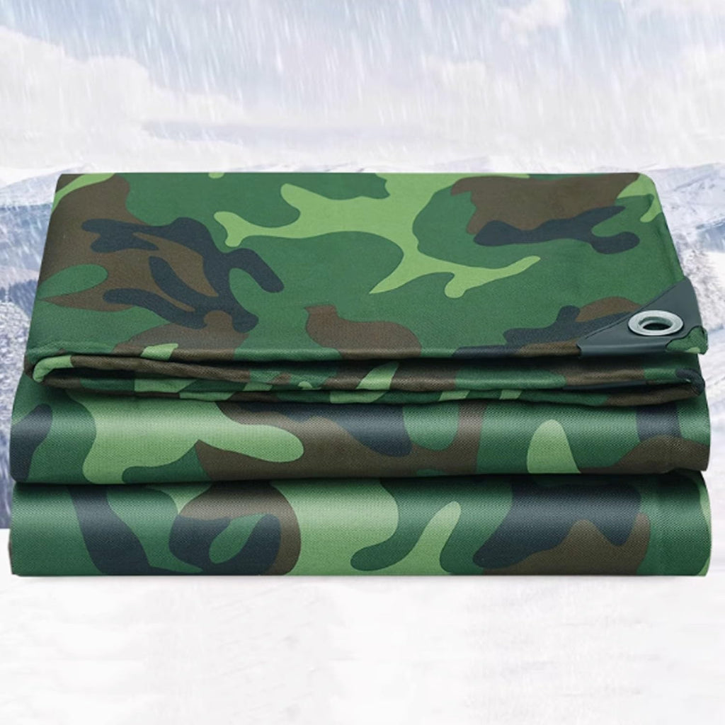 6Mil Thick Outdoor Tarp, Camping Tarp Shelter Waterproof with Grommets 5x6.5ft-38x39ft Tarpaulin Cover Army Green for Pool, Car, Boat Home(38x39ft)