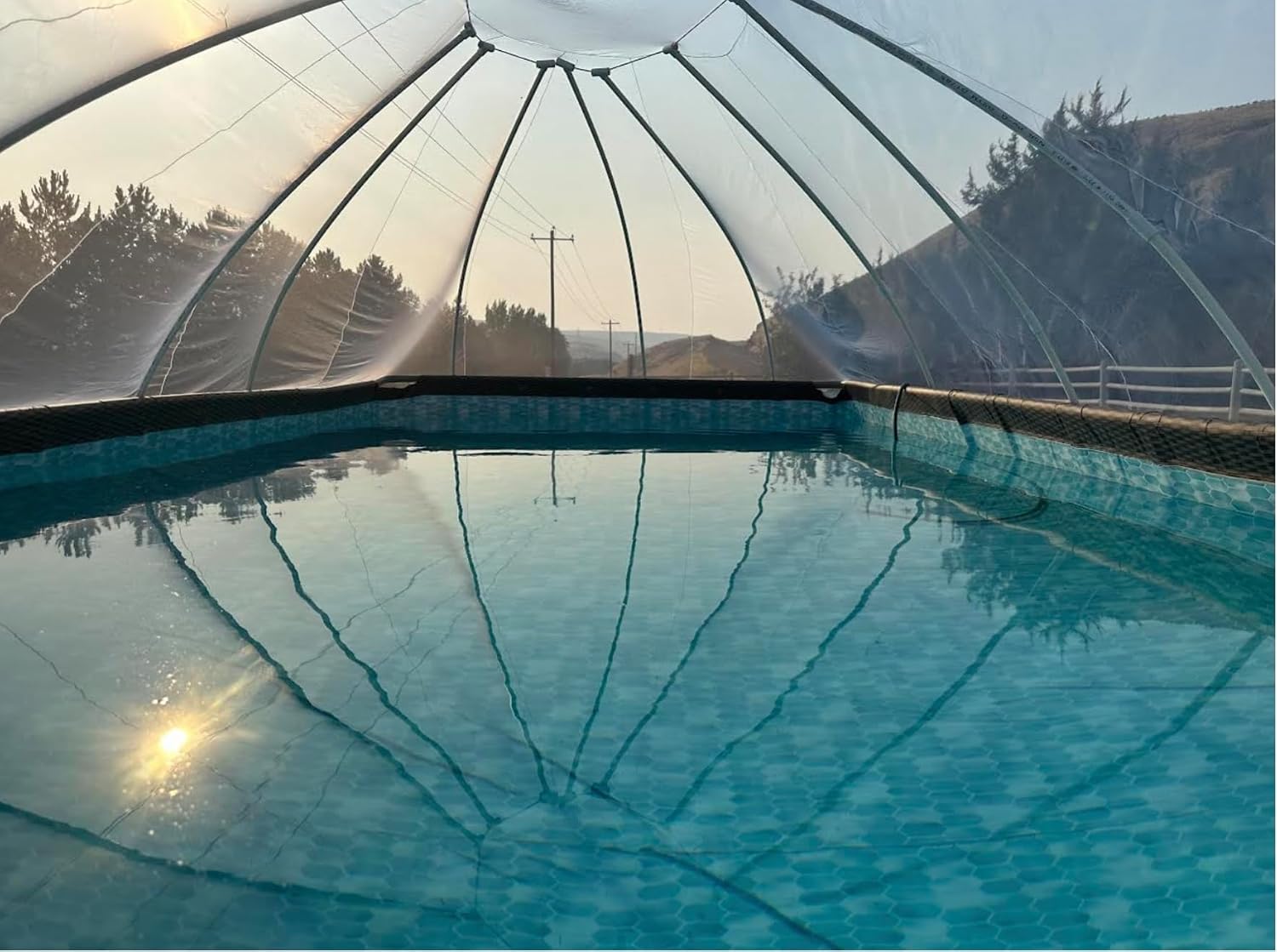 Pool Net Dome for 12' Wide x 20' - 21' Long Rectangular and Oval Pools | 6 of 7 Parts Included. NOT Included are THE Poles Made of Inexpensive PVC Pipe to BE Purchased BY Customer.