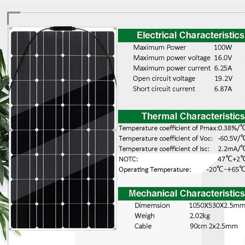 500W Solar Panel Kit,12V Polycrystalline USB Power Portable Outdoor Rechargeable Solar Cell Solar Generator for Home