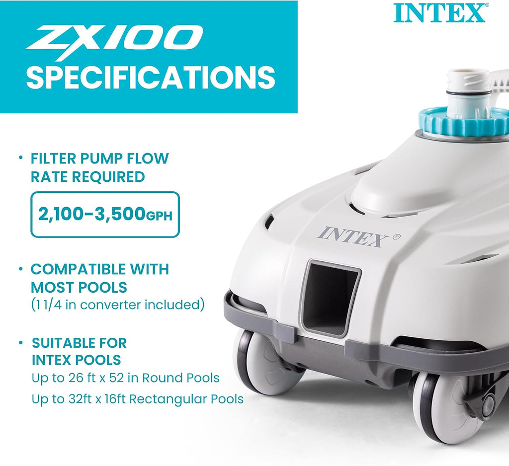 INTEX 26363EH Ultra XTR 24ft x 12ft x 52in Above Ground Swimming Pool Set with Sand Filter Pump and Automatic Pool Floor Cleaner