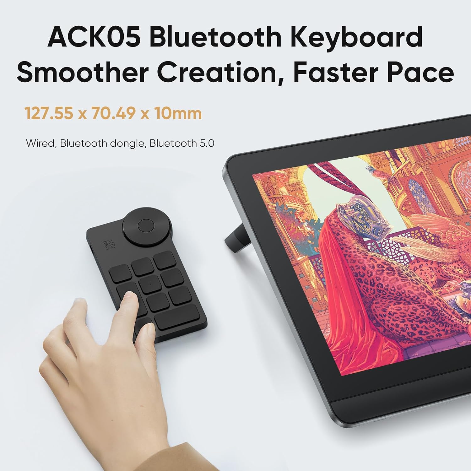XPPen 4K UHD Artist Pro 19 Gen2 Drawing Tablet with Screen, 156% sRGB Graphic Tablet with 1.07 Billion Colors Anti-Glare Drawing Monitor with Dual 16384 Pen Pressure Stylus, Mini Keydial, 18.4'