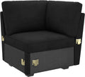 HONBAY Corner Seat for Sectional Sleeper Sofa, Corner Module for Modular Sleeper Couch with Pull Out Bed, Velvet Black