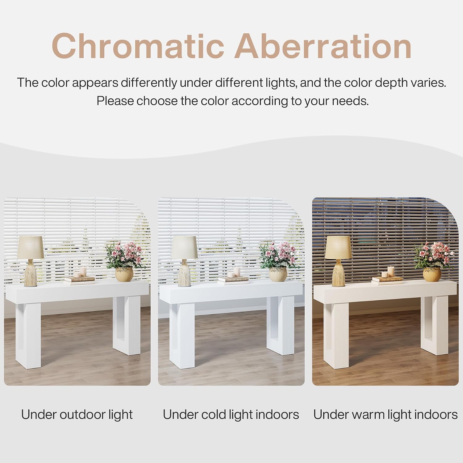 Tribesigns 63-Inch Long Console Table, Wooden Rectangular Sofa Table Behind The Couch, Farmhouse Entryway Table for Entrance, Hallway, Living Room (White)