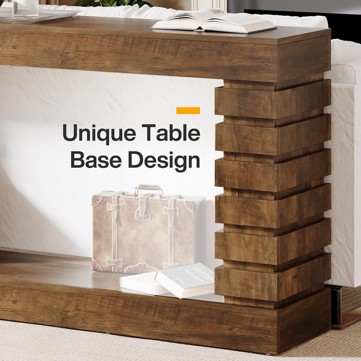 Tribesigns 70.8-Inch Long Console Table, Wood Entryway Table with Storage, Narrow Sofa Table Couch Table for Living Room Entryway Hallway | with Storage, Narrow, Couch Table, for Living Room, Entryway, Hallway