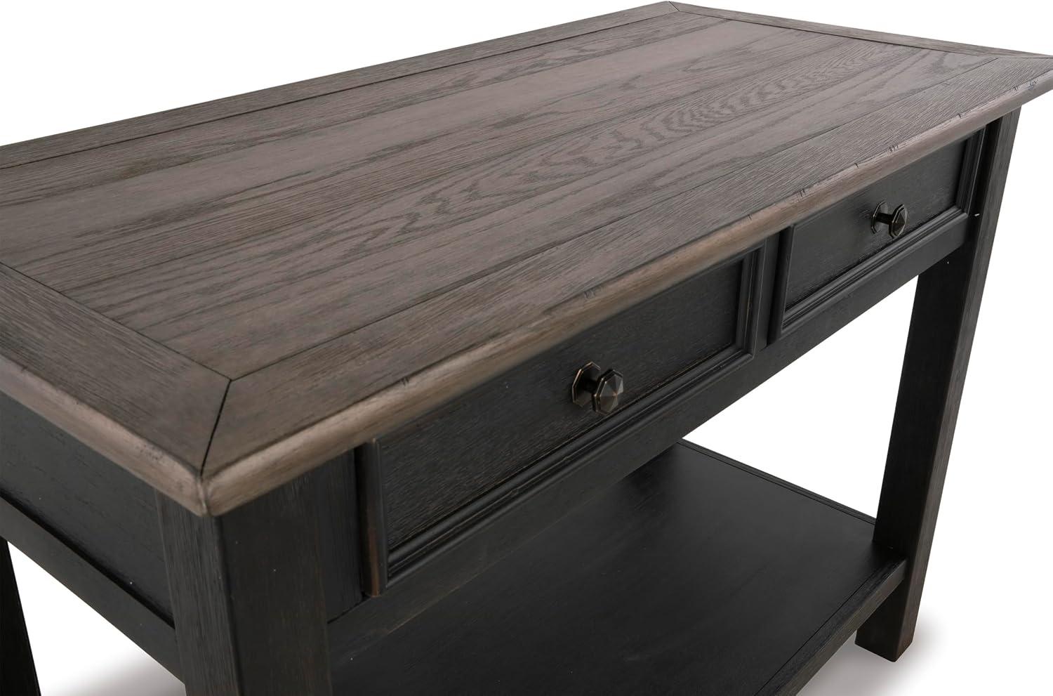 Signature Design by Ashley Tyler Creek Modern Farmhouse Sofa Table, Brown & Black