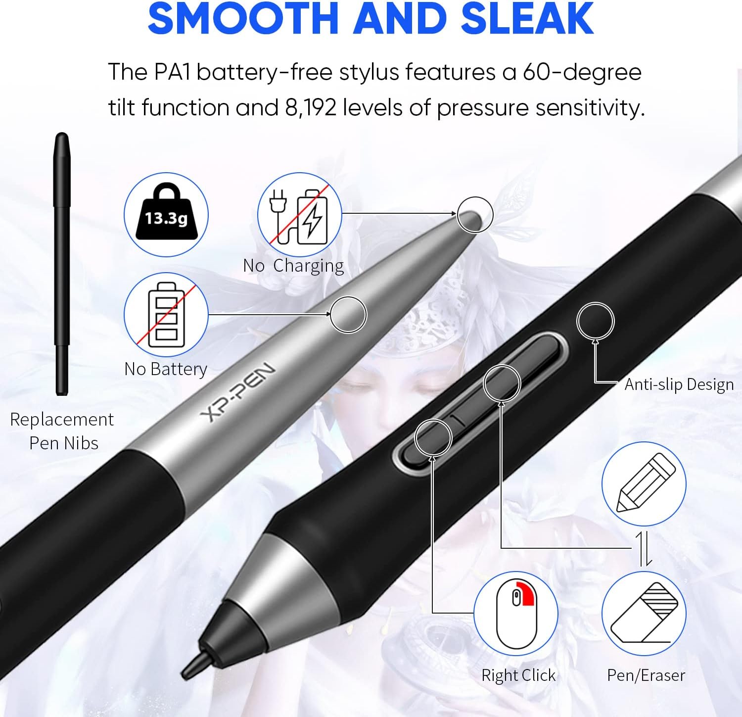 XPPen Deco Pro MW Bluetooth Drawing Tablets 11 Inches Wireless Drawing Tablets 8 Customizable ExpressKeys Art Tablet with 2 Dial Wheels Pen Tablet for Drawing, Painting and Remote Learning