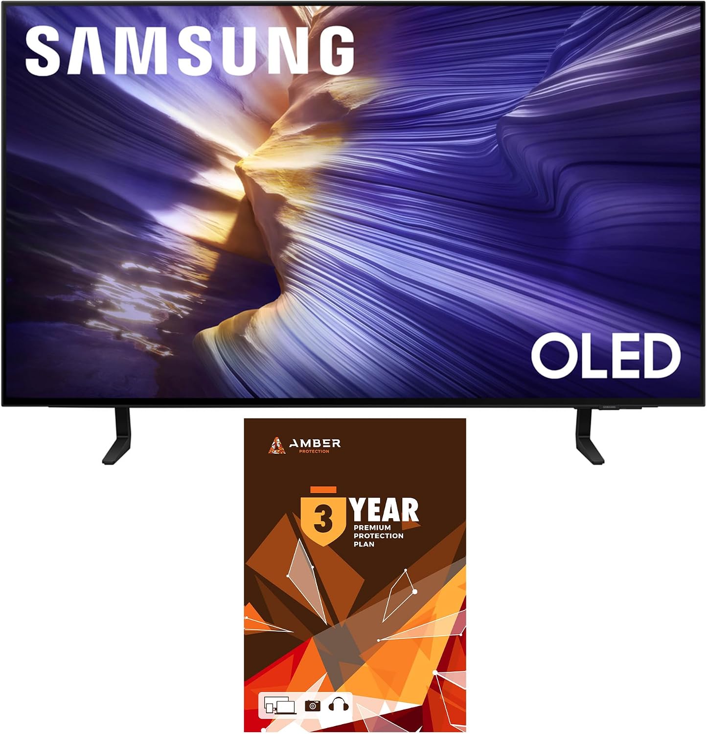 Samsung QN42S90FAEXZA 42 Inch 4K OLED Smart TV (2025) with Dolby Atmos and 3 Year Amber Protection Plan