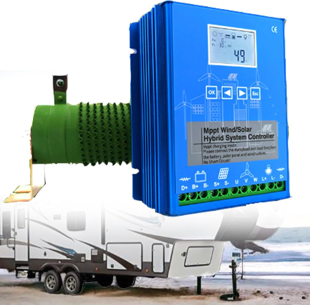 20000W Wind and Solar Hybrid Charge Controller, Wind and Solar Complementary Regulator, Mppt Boost Charging, Wind Turbine Solar Panel,24V