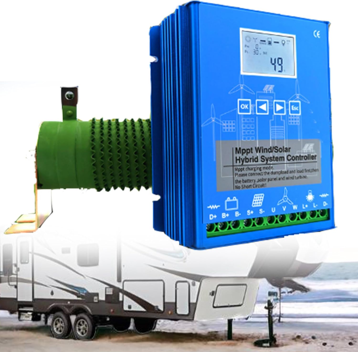 20000W Wind and Solar Hybrid Charge Controller, Wind and Solar Complementary Regulator, Mppt Boost Charging, Wind Turbine Solar Panel,48V