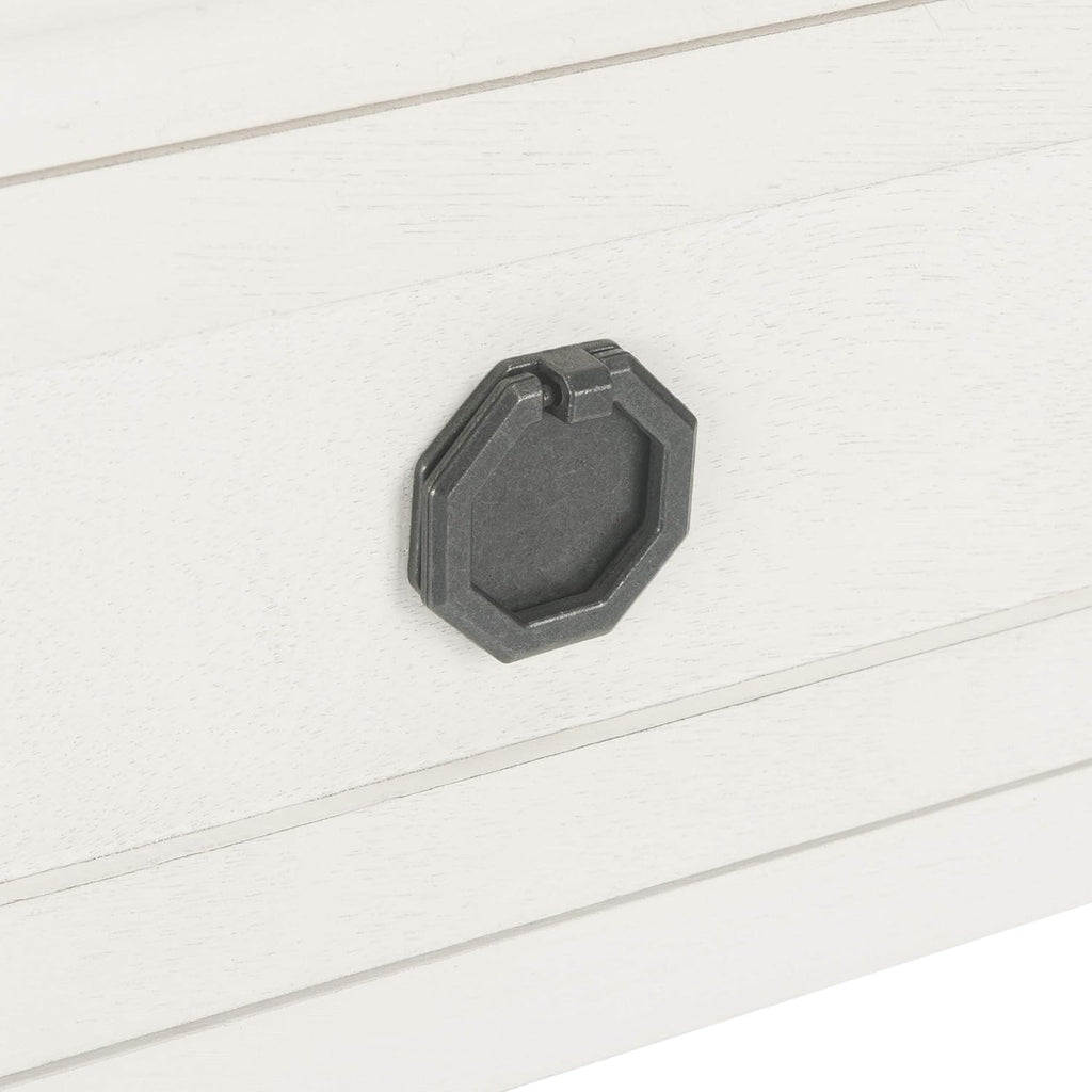 Safavieh Home Collection Allura Distressed White 2-Drawer Bottom Shelf Console Table