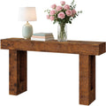 63 Inches Long Console Table, Wooden Entry Table for Entryway, Rustic Sofa Tables Behind Couch, Foyer Hallway Tables for Living Room, Entrance, Foyer