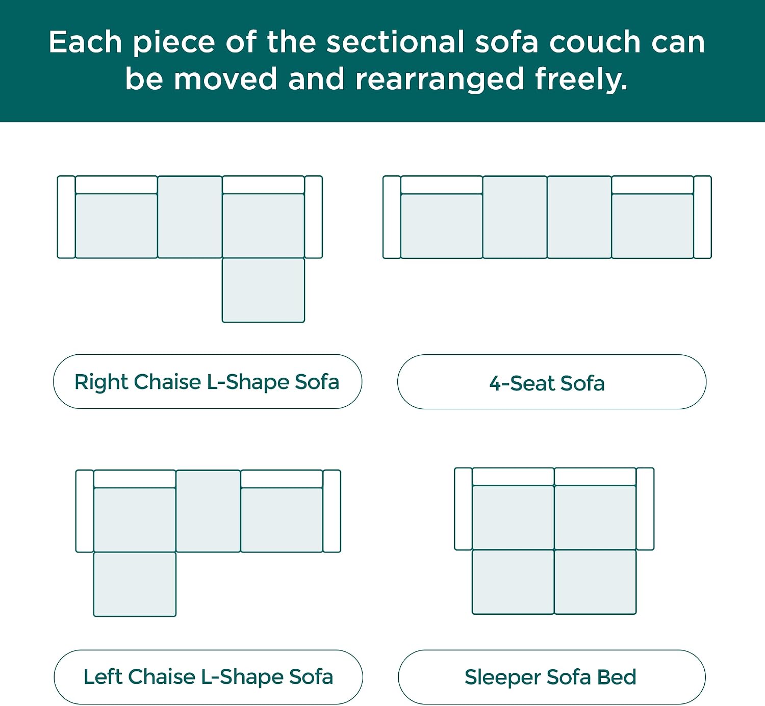Acanva Corduroy Convertible Modular L Shaped Sectional Sofa, 4 Seater Free Combination Corner Couch, Convertible to DayBed, Wide Loveseat with Moveable Ottomans for Small Spaces, Sleeper Bed, Yellow