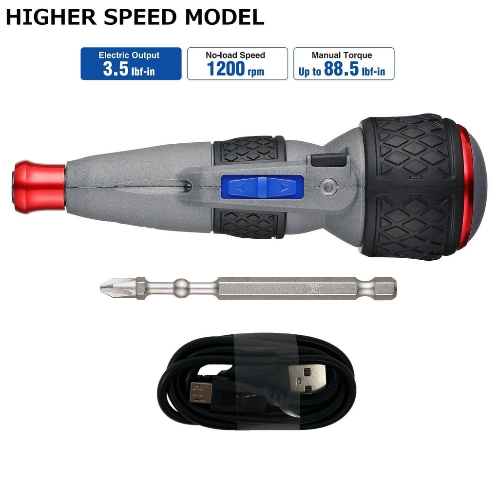 VESSEL Ball Grip Rechargeable Cordless Screwdriver Combo Kit with Case | Includes both High Torque and High-Speed Models