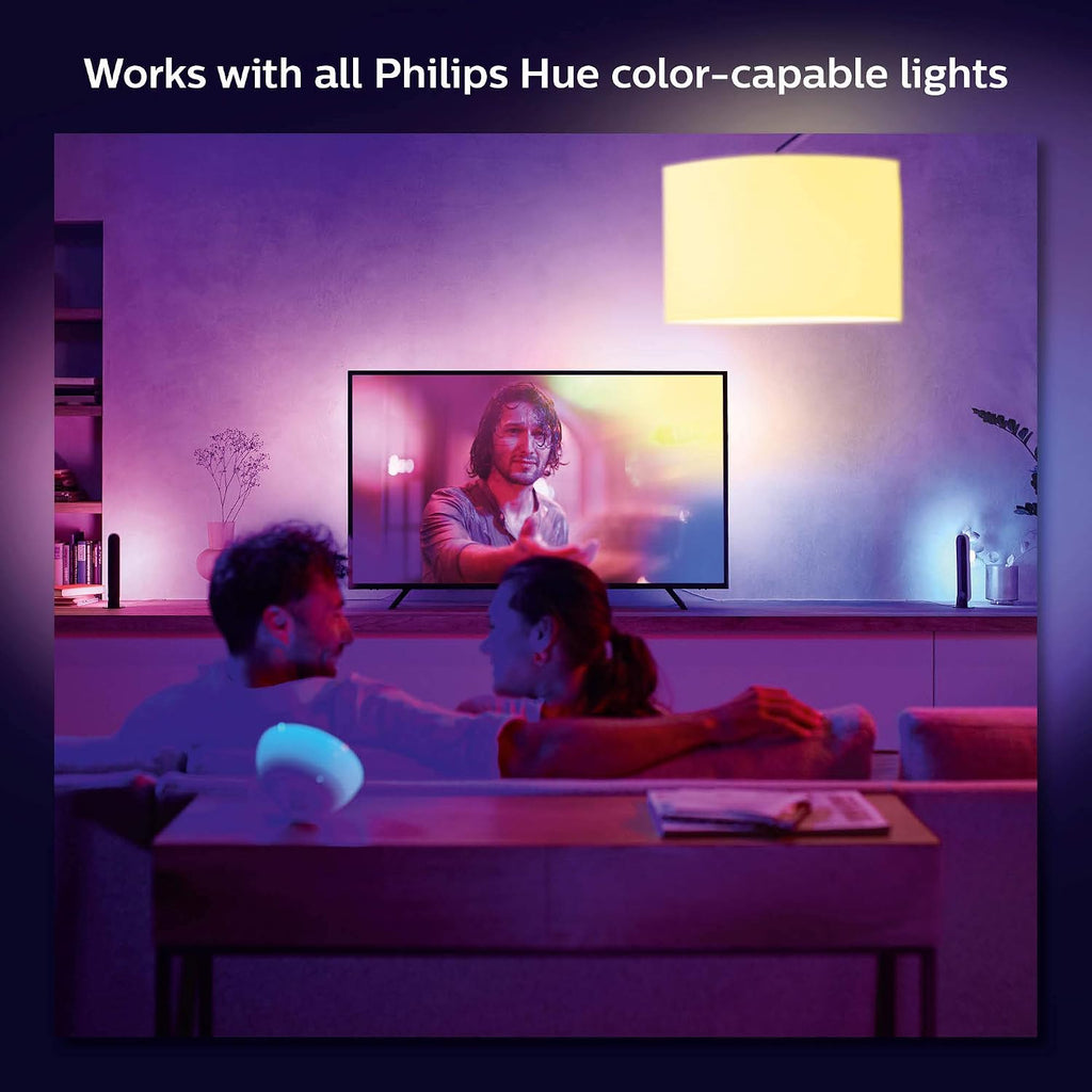 Philips Hue Play Gradient 55' Smart TV Light Strip - Flowing Multicolor LED Color-Changing TV BackLight - Sync with TV, Music, and Gaming - Requires Bridge and Sync Box - Control with App or Voice