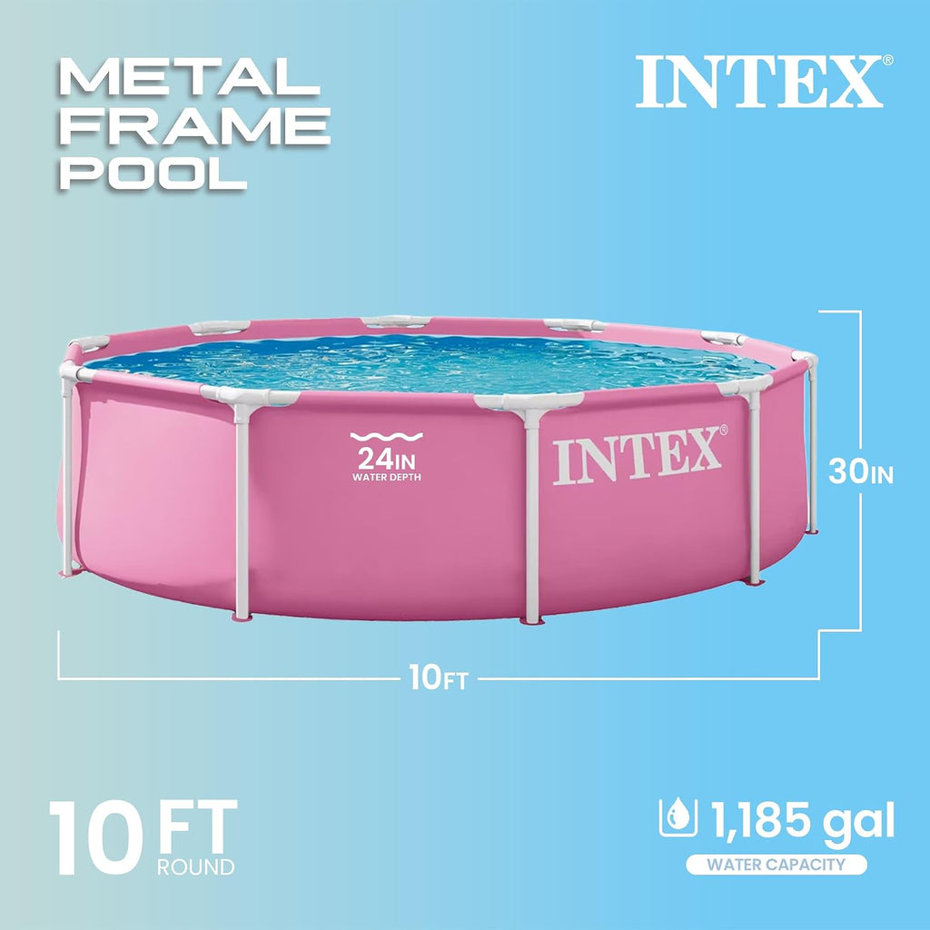 Intex 28295EP 10' x 30' Metal Frame Round Above Ground Swimming Pool - Pool Only
