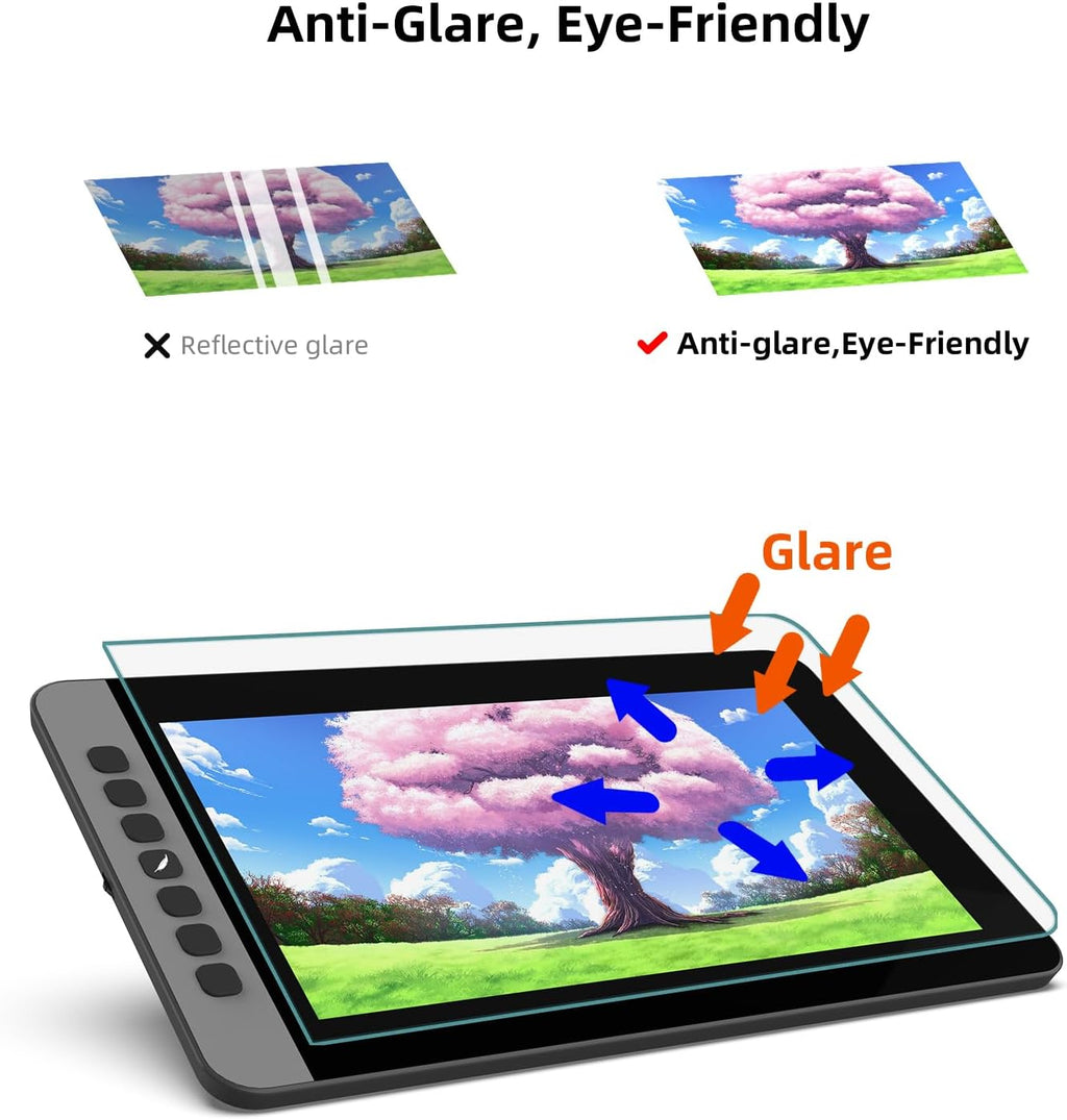 11.6 Inch Drawing Tablet with Screen, Full-Laminated Anti-Glare Graphics Drawing Monitor, 127% sRGB, 8192 Pressure Stylus Pen, Compatible with Windows/Mac Major Design Software