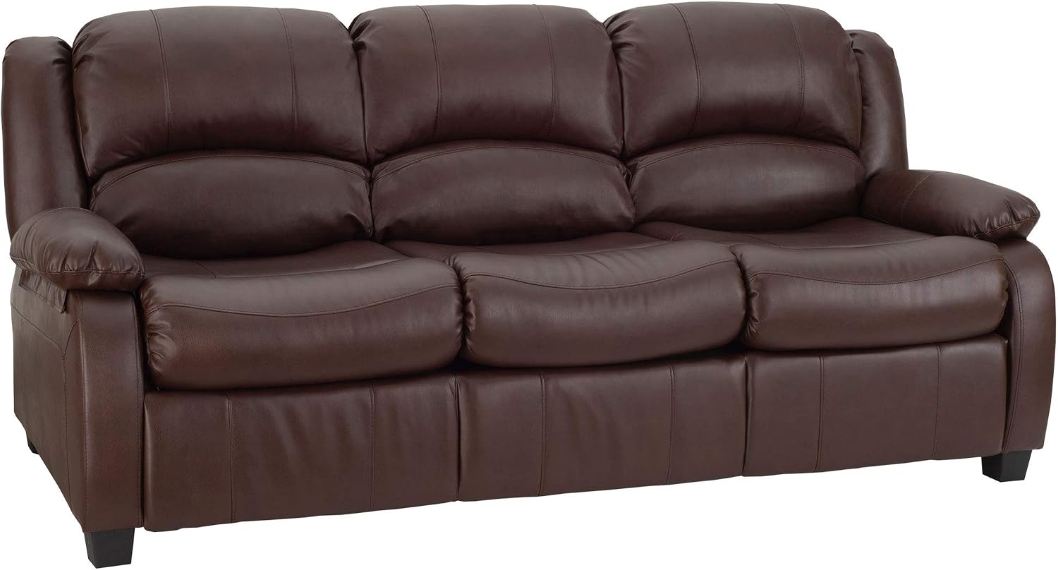 RecPro Charles 80' RV Sleeper Sofa w/Hide A Bed | RV Furniture | RV Sofa (Mahogany)